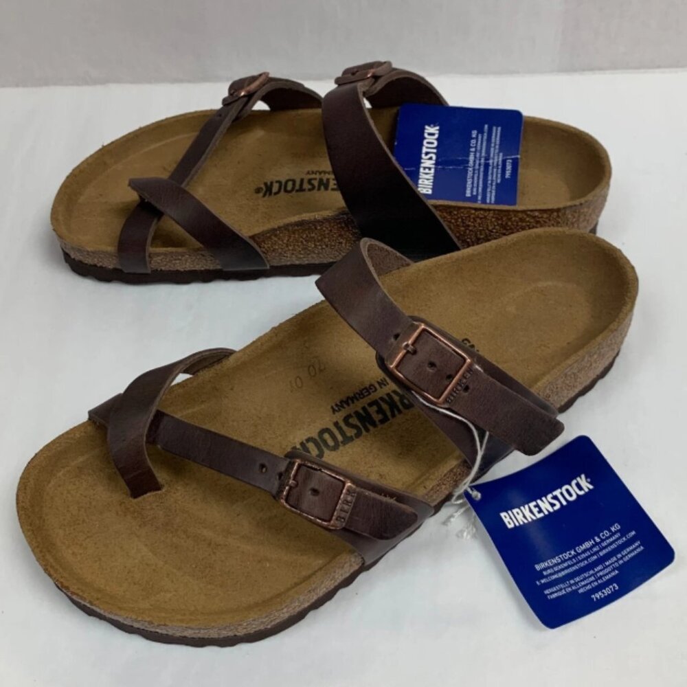 Birkenstock Mayari Habana Oiled Leather Regular Width Sandals - Picture 3 of 5